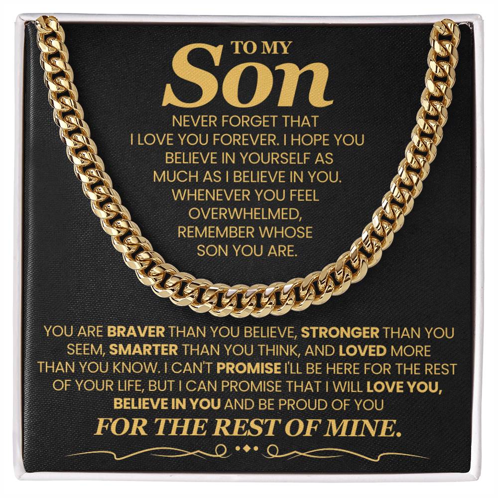 To My Son - Never Forget That I Love - Necklace