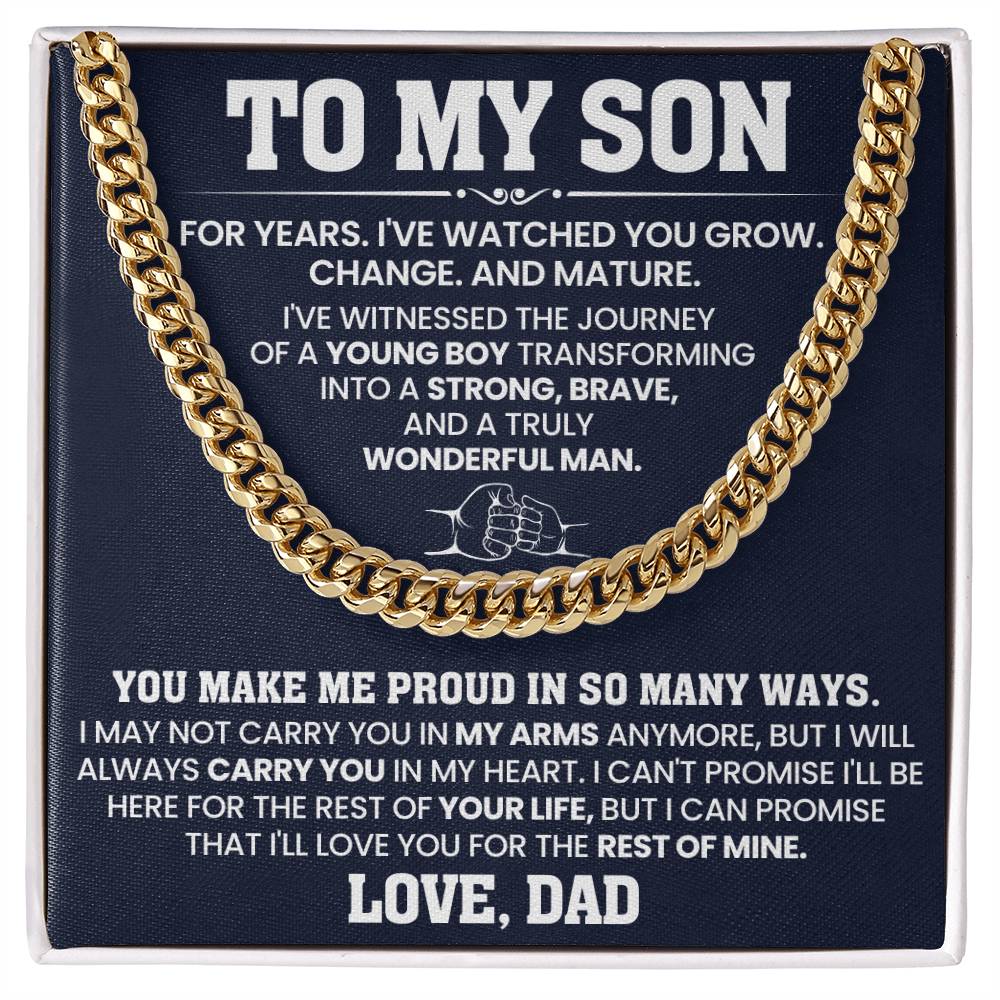 To My Son - You Make Me Proud In So Many Ways - Necklace