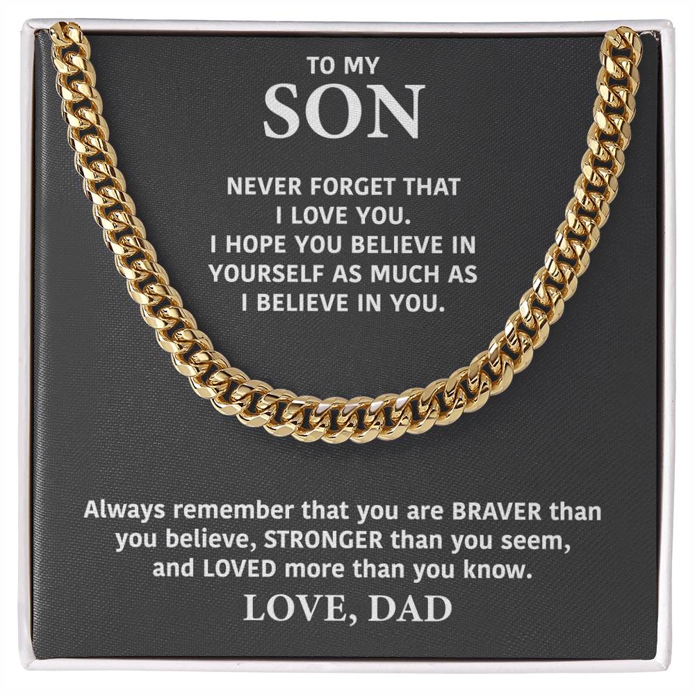 To My Son - Never Forget That I Love - Necklace