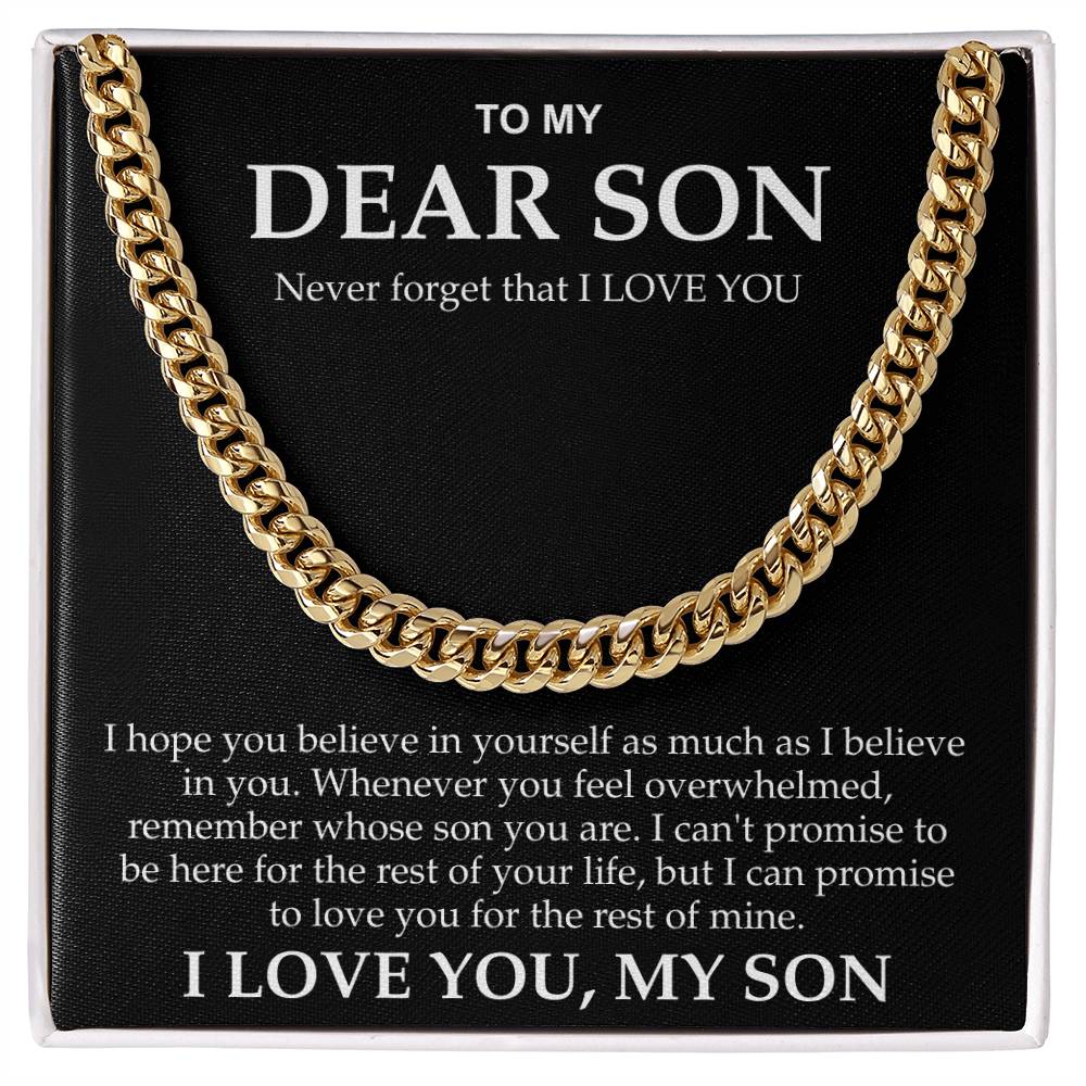 Cuban Necklace for Son Gift Set