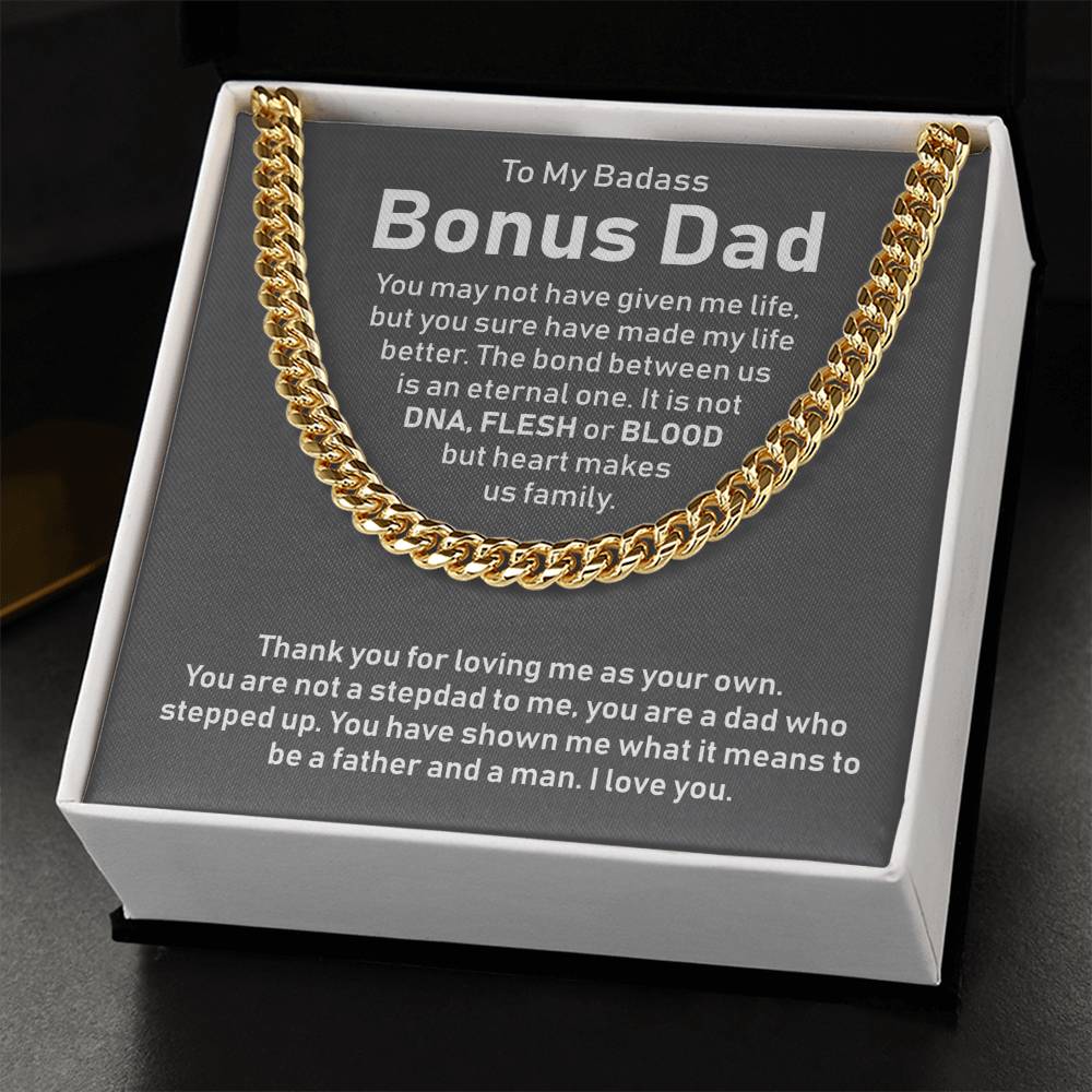 To My Bonus Dad - Thank You For Loving Me As Your Own - Necklace