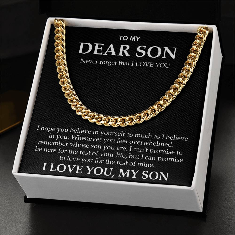 Cuban Necklace for Son Gift Set