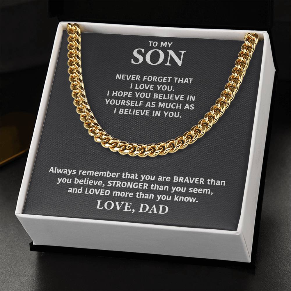 To My Son - Never Forget That I Love - Necklace