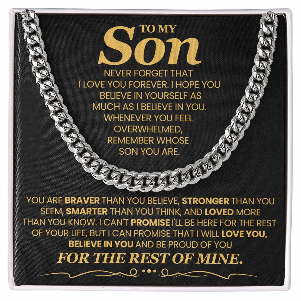 To My Son - Never Forget That I Love - Necklace