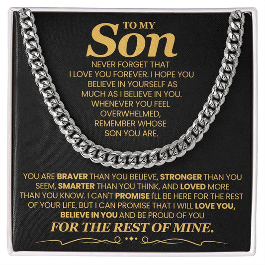 To My Son - Never Forget That I Love - Necklace