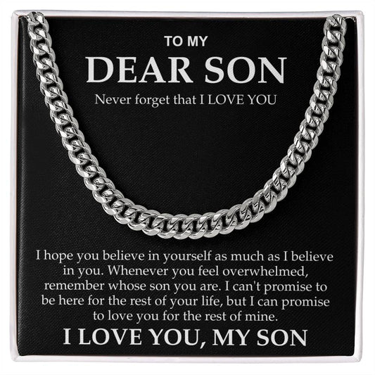 Cuban Necklace for Son Gift Set