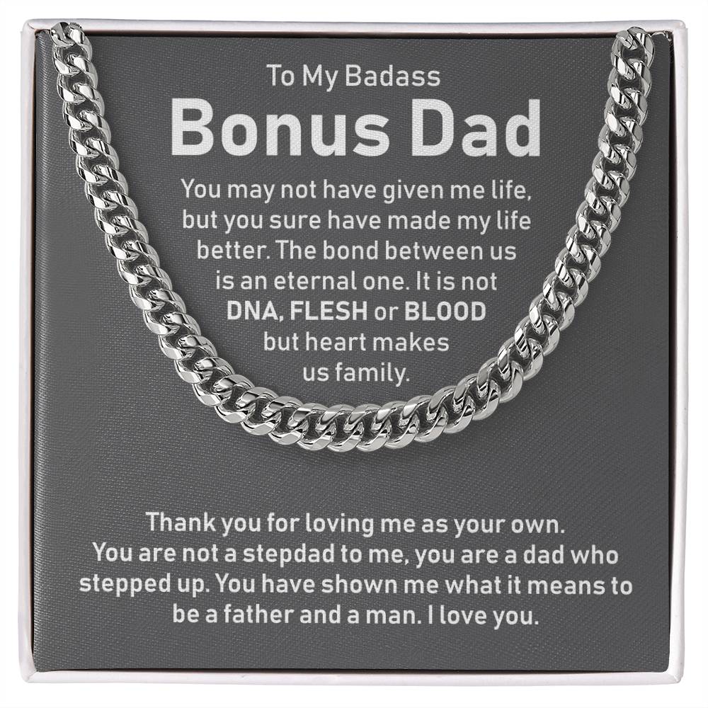 To My Bonus Dad - Thank You For Loving Me As Your Own - Necklace