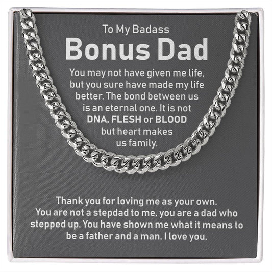 To My Bonus Dad - Thank You For Loving Me As Your Own - Necklace