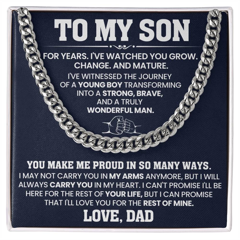 To My Son - You Make Me Proud In So Many Ways - Necklace