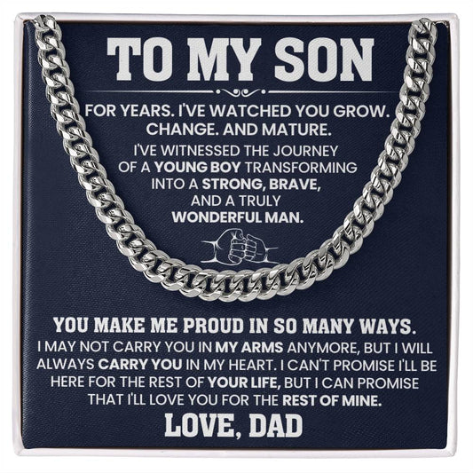 To My Son - You Make Me Proud In So Many Ways - Necklace