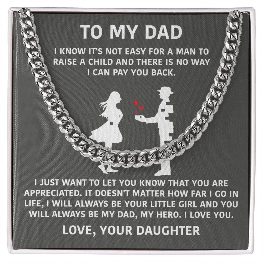 To My Dad - I Will Always Be Your Little Girl - Necklace
