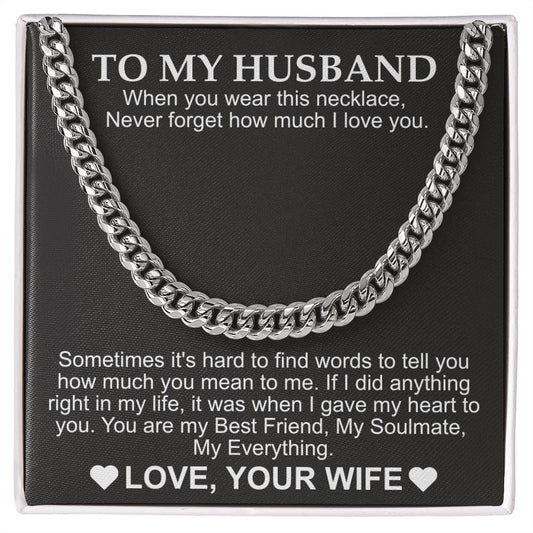 Cuban Necklace for Husband Gift Set