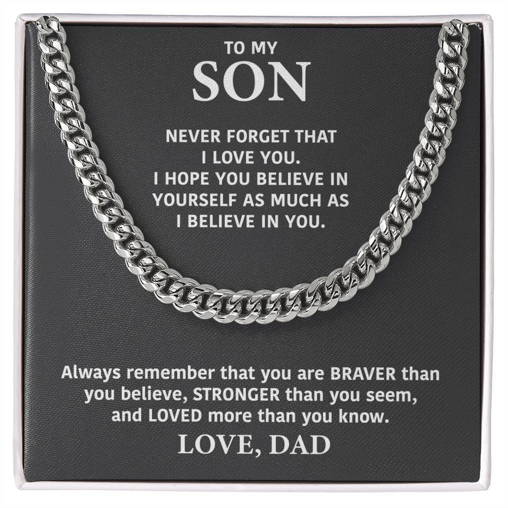 To My Son - Never Forget That I Love - Necklace