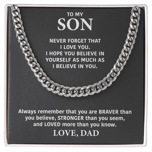 To My Son - Never Forget That I Love - Necklace