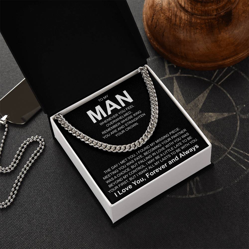 Cuban Necklace for Son Man - I Love You
