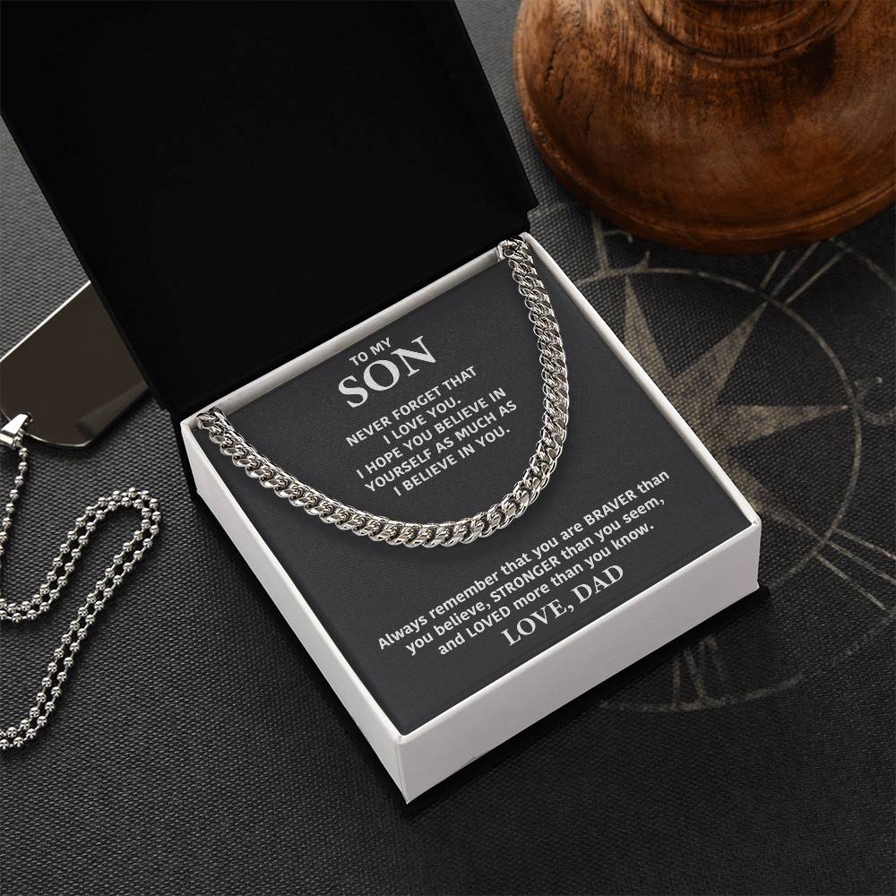 To My Son - Never Forget That I Love - Necklace