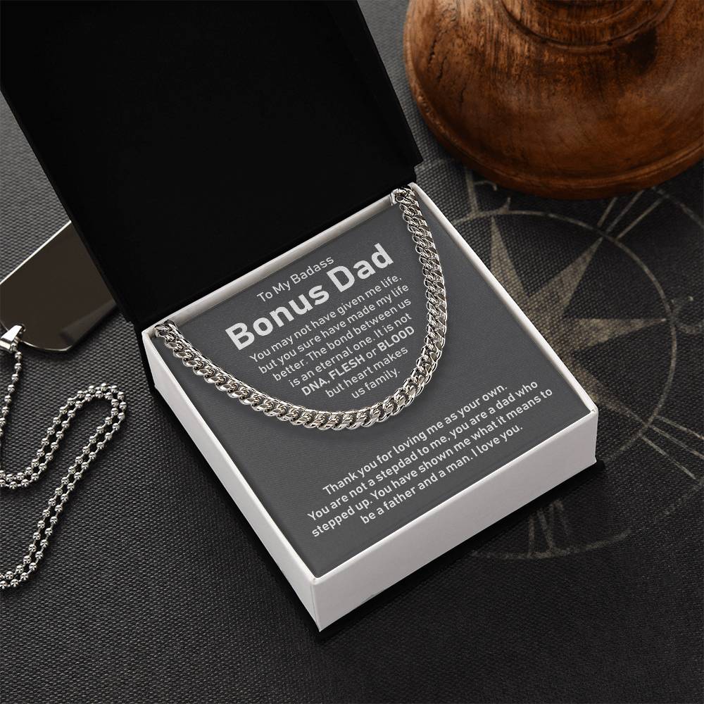 To My Bonus Dad - Thank You For Loving Me As Your Own - Necklace