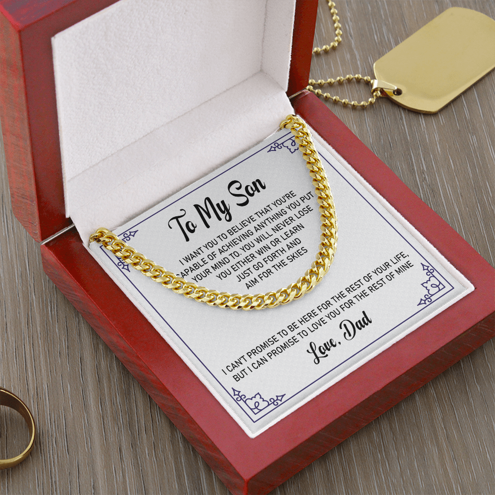 To My Son - I Can Promise to Love You For The Rest of Mine - Necklace