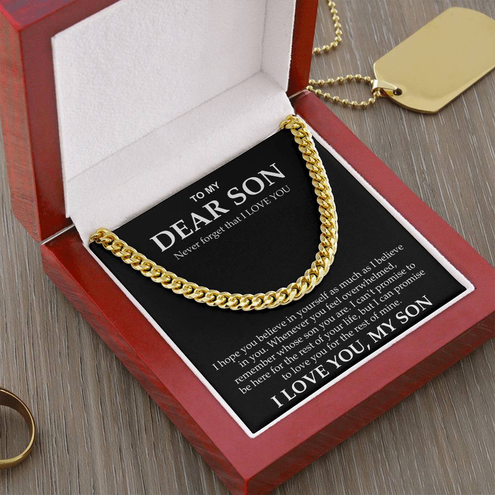 Cuban Necklace for Son Gift Set