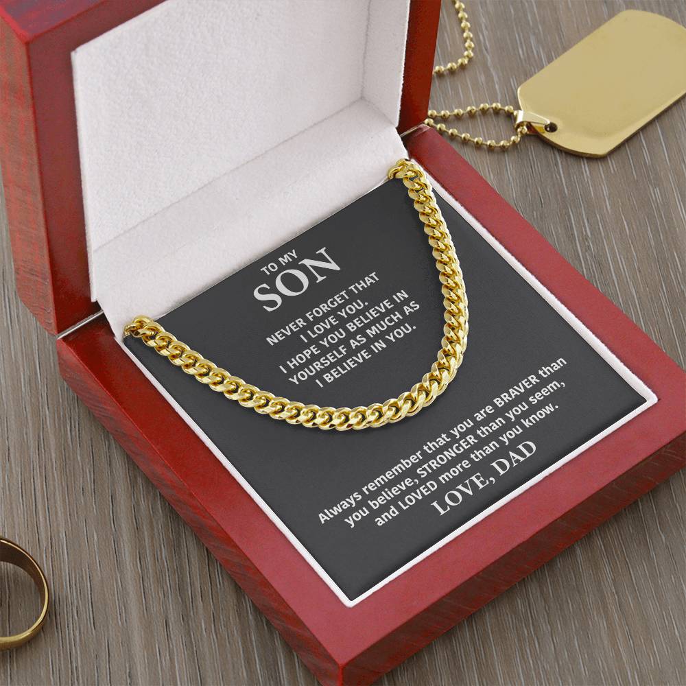 To My Son - Never Forget That I Love - Necklace