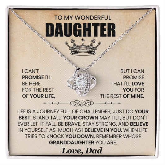 Never Forget That I Love You To My Daughter Necklace From Mom Dad