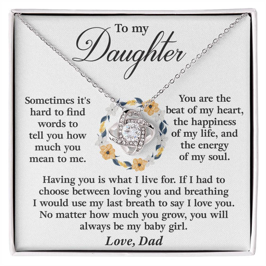 To My Daughter Necklace From Mom