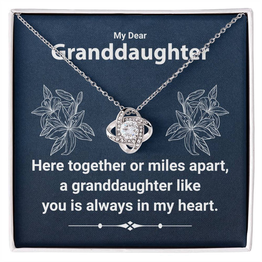 To My Beautiful Granddaughter Necklace From Grandma Grandpa