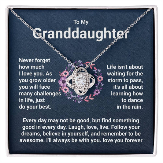 To My Granddaughter - Never Forget How Much I Love You - Necklace
