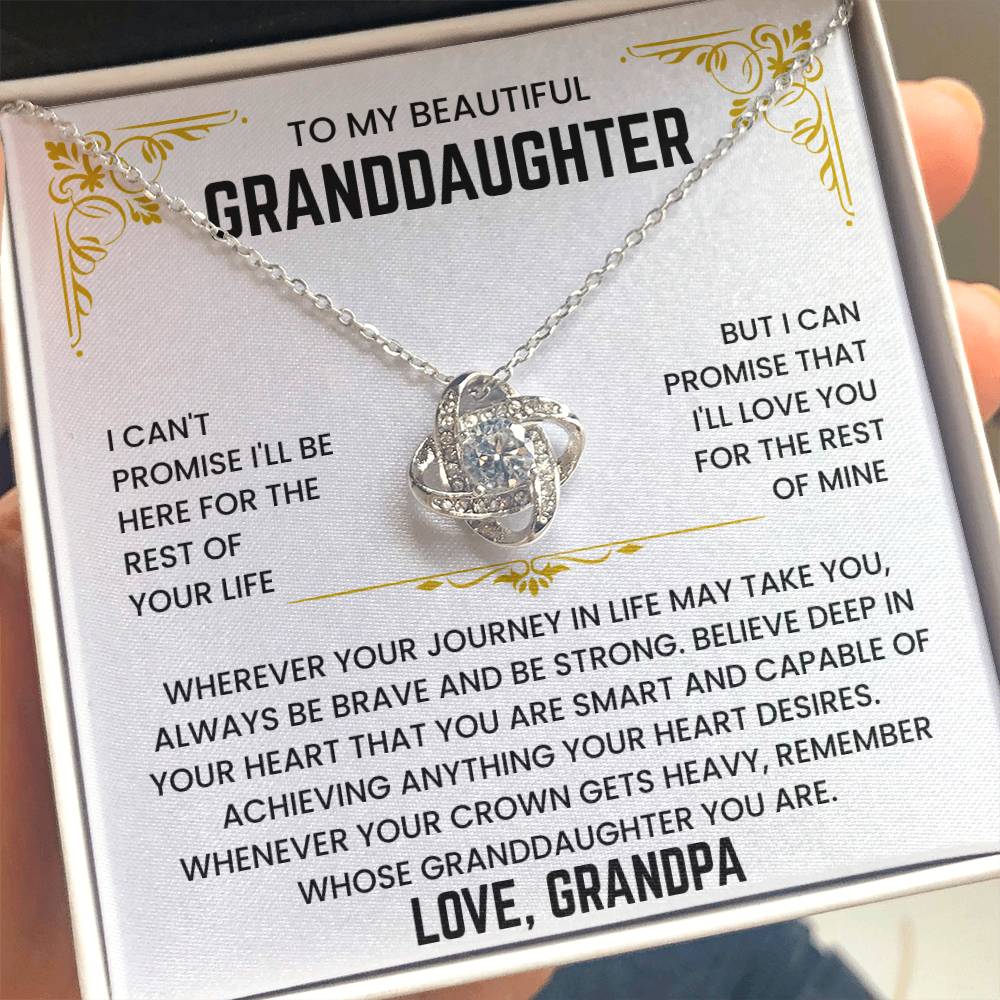 To My Beautiful Granddaughter - I'll Love You For The Rest of Mine - Necklace