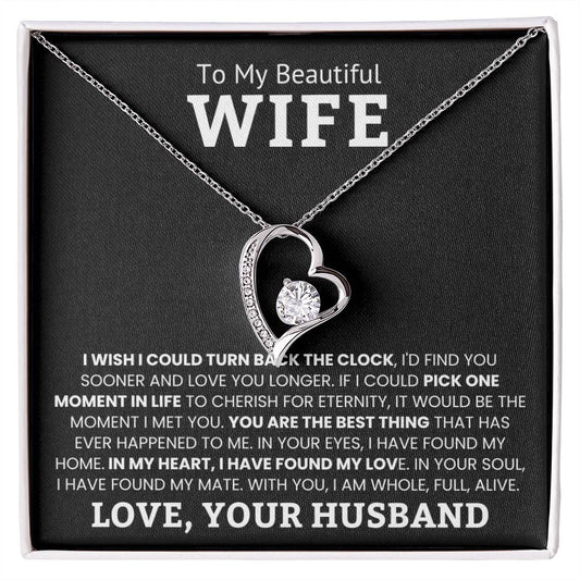 To My Wife - With You , I Am Whole, Full, Alive - Necklace