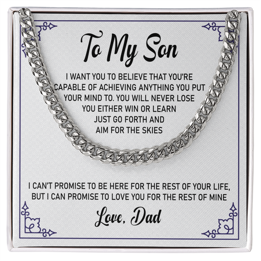 To My Son - I Can Promise to Love You For The Rest of Mine - Necklace